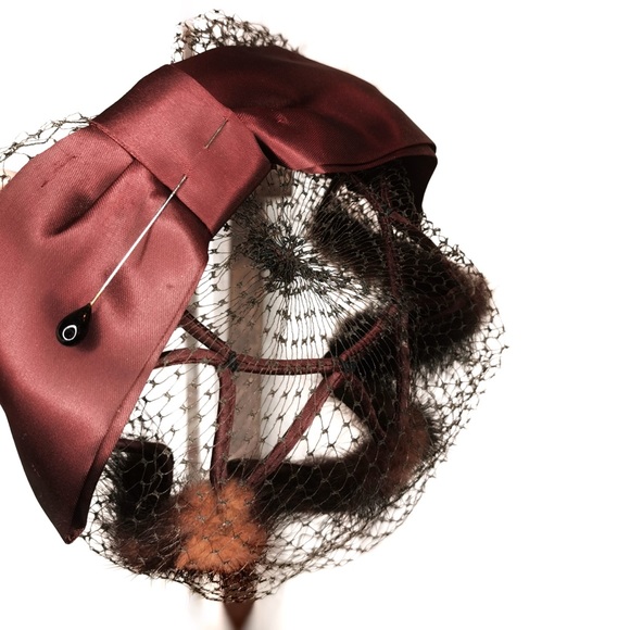 Vintage 195s Mink Trimmed Fascinator 